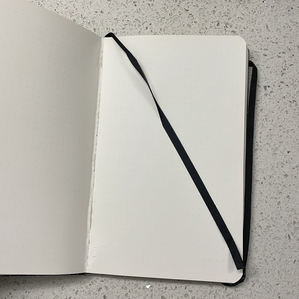 Instruments Black Grid Notebook With Blank Open Pages & Bookmark - Picture 3 of 5